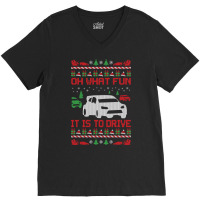 Rally Car Race Christmas V-neck Tee | Artistshot