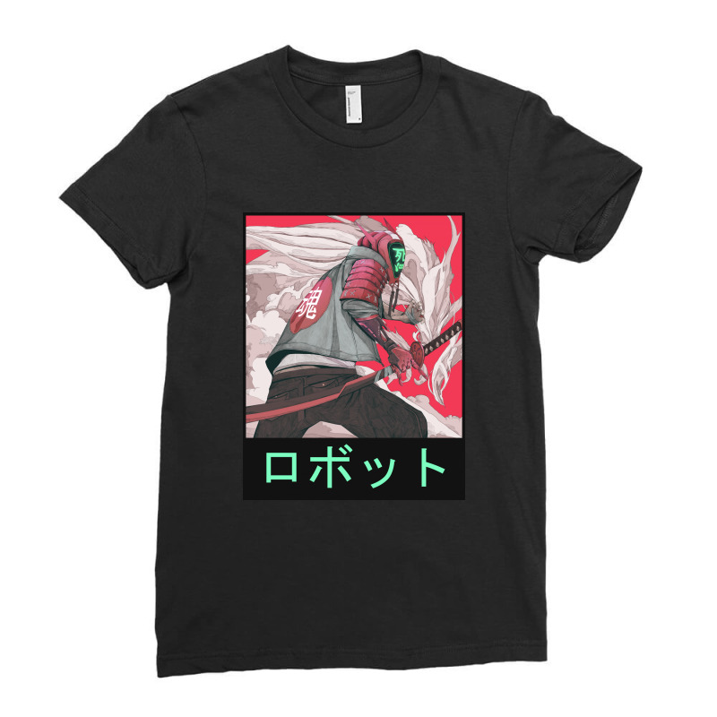 Samurai Ladies Fitted T-Shirt by Abirdeer | Artistshot