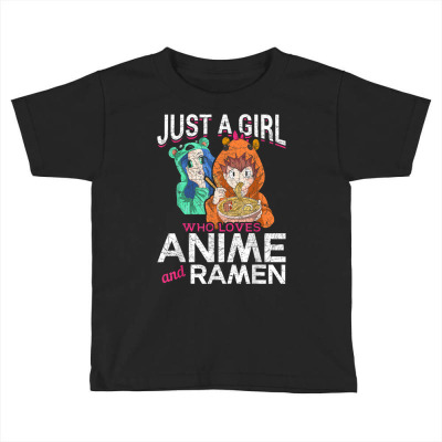 Asian Food Just A Girl Who Loves Anime And Ramen Anime Toddler T-shirt Designed By Roger K