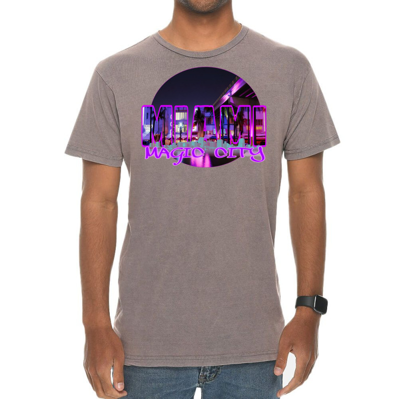 Magic City Miami Vintage T-Shirt by warkyshityq | Artistshot