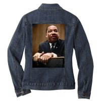 Martin Luther King Jr.   Colorized Ladies Denim Jacket | Artistshot