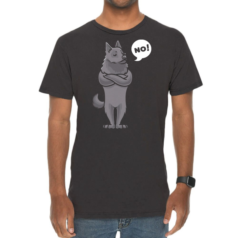 Schipperke T  Shirt Stubborn Schipperke Dog Funny T  Shirt Vintage T-shirt | Artistshot