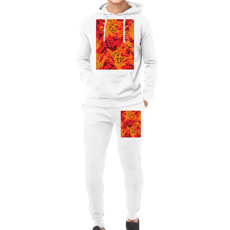 Hot Lava Red Abstract Pattern Hoodie & Jogger Set | Artistshot