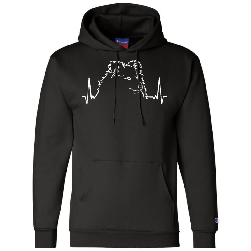 Shetland Sheepdog T  Shirt Sheltie Shetland Sheepdog Heartbeat T  Shir Champion Hoodie | Artistshot