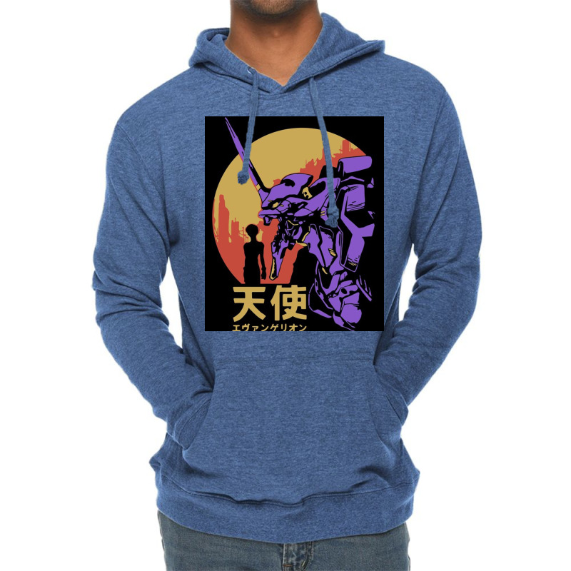 Neon Genesis Evangelion Retro Vintage Lightweight Hoodie by constancelapointe | Artistshot