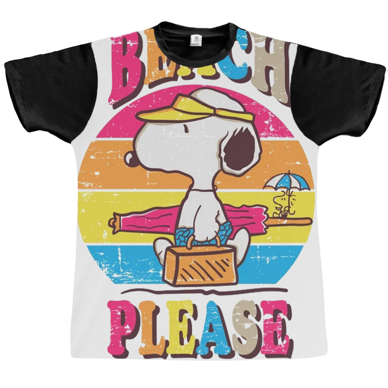 Peanuts Beach Please Graphic T-shirt | Artistshot