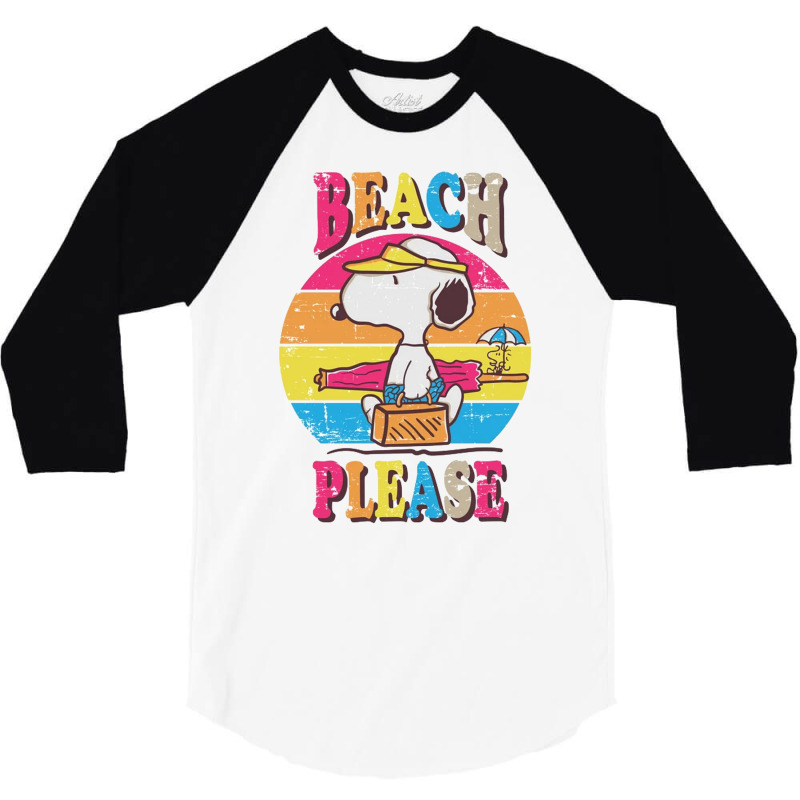 Peanuts Beach Please 3/4 Sleeve Shirt | Artistshot