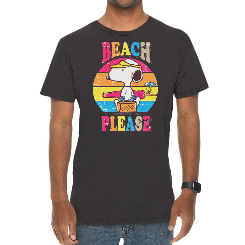 Peanuts Beach Please Vintage T-shirt | Artistshot