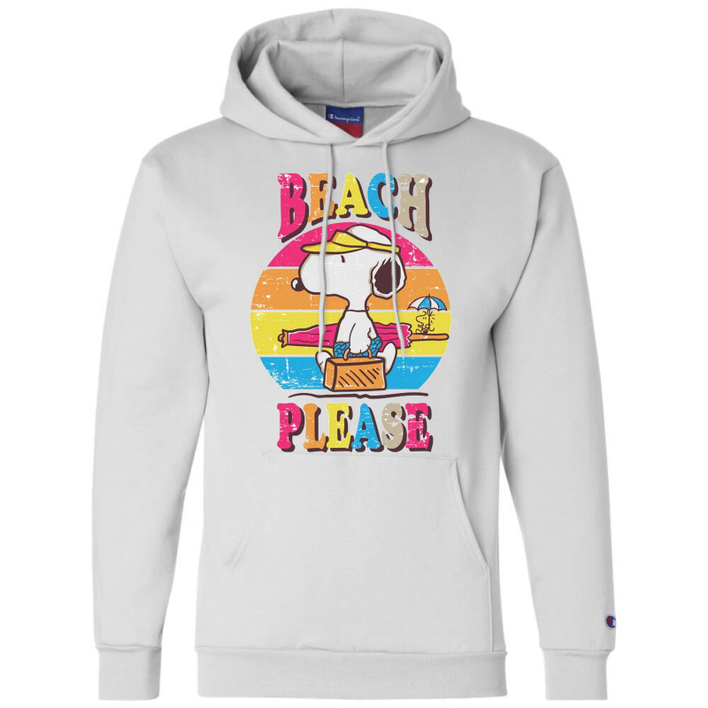 Peanuts Beach Please Champion Hoodie | Artistshot