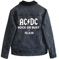 Angus Young Brian Johnson Unisex Sherpa-lined Denim Jacket | Artistshot