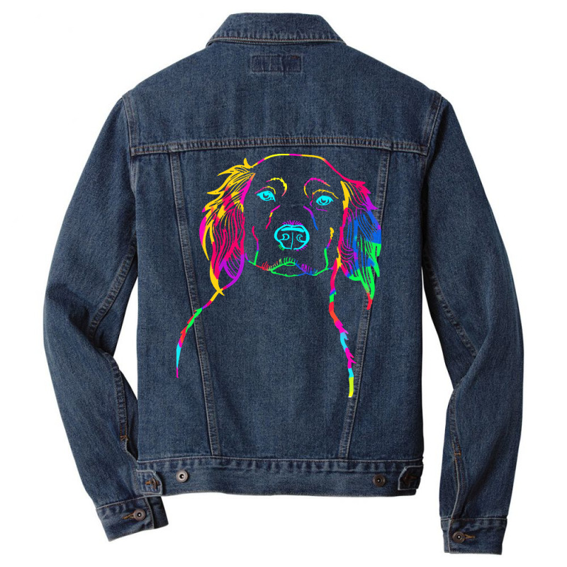 Small Mnsterlander T  Shirt Small Münsterländer Picture Drawing T  S Men Denim Jacket | Artistshot