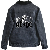 Angus Young Brian Johnson Unisex Sherpa-lined Denim Jacket | Artistshot