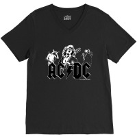 Angus Young Brian Johnson V-neck Tee | Artistshot