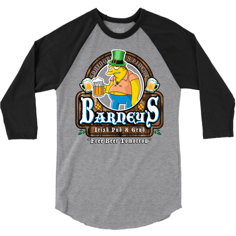 Barney's Irish Pub And Grub 3/4 Sleeve Shirt by ljusikryanzp | Artistshot