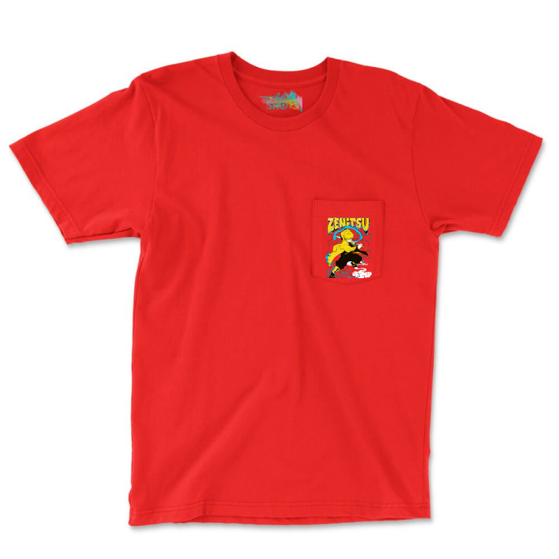 Thunder Boy Zeni Demon Killer Pocket T-Shirt by meqipirdasc | Artistshot