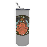 Viking Raven God Odin Warrior  Men Women Kids Gift Skinny Tumbler | Artistshot