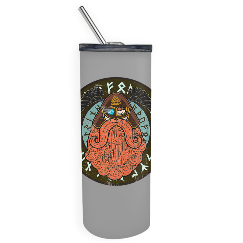 Viking Raven God Odin Warrior  Men Women Kids Gift Skinny Tumbler | Artistshot