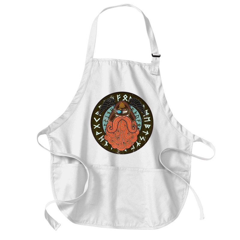 Viking Raven God Odin Warrior  Men Women Kids Gift Medium-length Apron | Artistshot