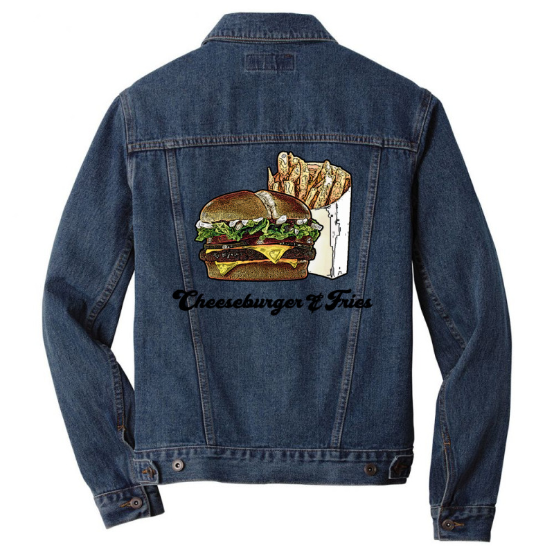 Cheeseburger & Fries Men Denim Jacket by ljusikryanzp | Artistshot