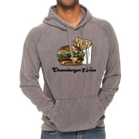 Cheeseburger & Fries Vintage Hoodie | Artistshot