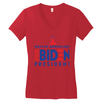 Native Americans For Biden President Women's V-neck T-shirt | Artistshot