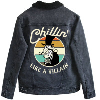 Chillin Like A Villain Unisex Sherpa-lined Denim Jacket | Artistshot