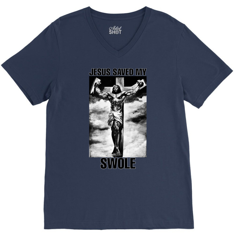 Jesus Saves V-Neck Tee by kebabbmkhabar | Artistshot