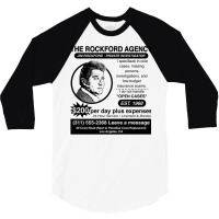 Jim Rockford Newspaper Ad 3/4 Sleeve Shirt | Artistshot