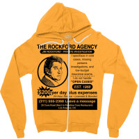 Jim Rockford Newspaper Ad Zipper Hoodie | Artistshot