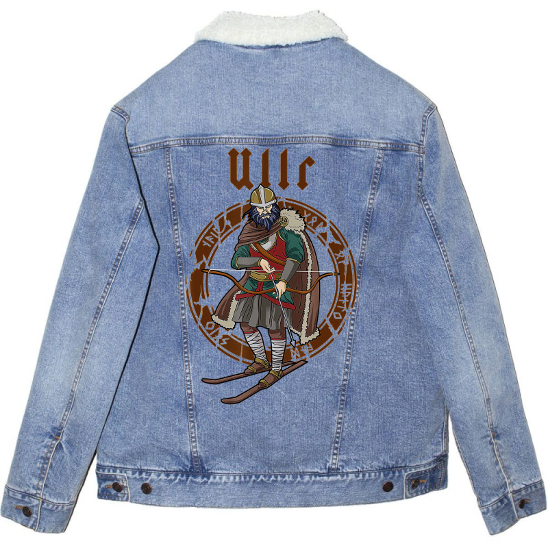 Ullr  God Of Archery  Viking Gifts Hunting Ski Unisex Sherpa-lined Denim Jacket | Artistshot