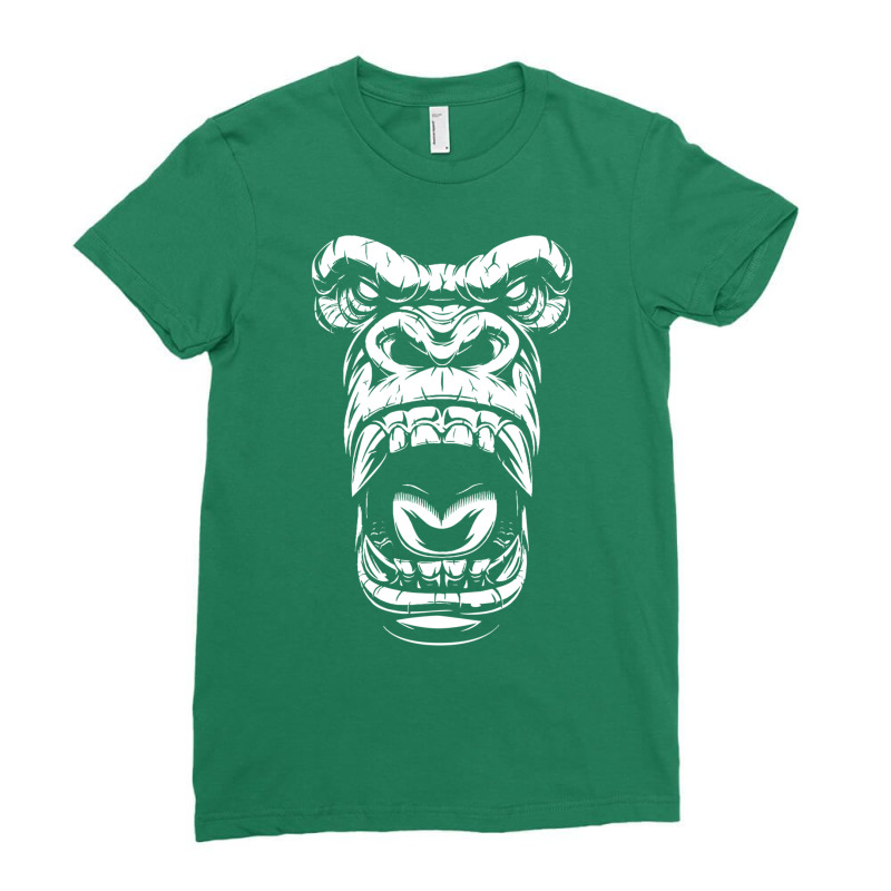 Gorilla Scream Ladies Fitted T-Shirt by muryeljoguely | Artistshot