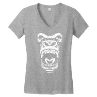 Gorilla Scream Women's V-neck T-shirt | Artistshot