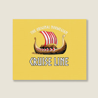 Viking Ship Cruise Norwegian Line Landscape Canvas Print | Artistshot