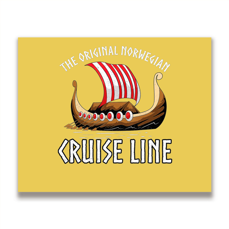 Viking Ship Cruise Norwegian Line Metal Print Horizontal by shoenlositox | Artistshot