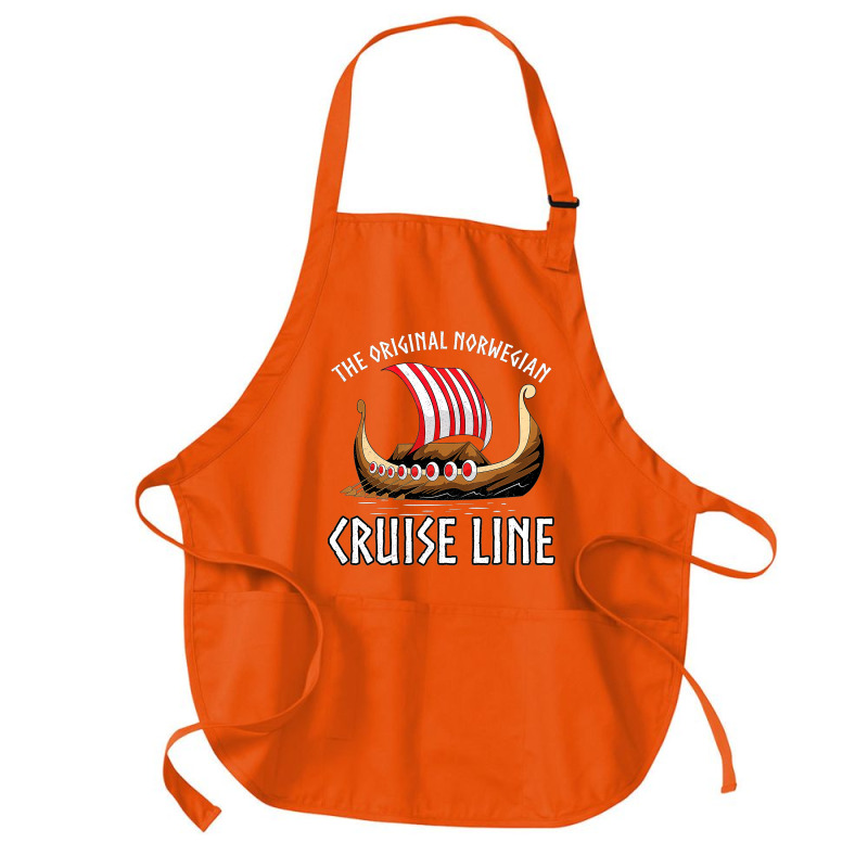 Viking Ship Cruise Norwegian Line Medium-Length Apron by shoenlositox | Artistshot