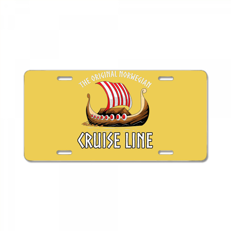 Viking Ship Cruise Norwegian Line License Plate by shoenlositox | Artistshot