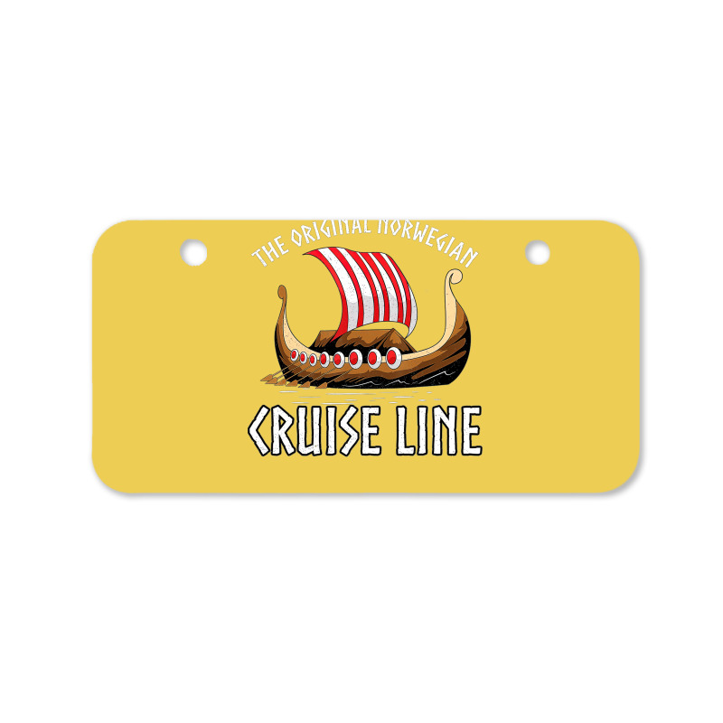 Viking Ship Cruise Norwegian Line Bicycle License Plate by shoenlositox | Artistshot