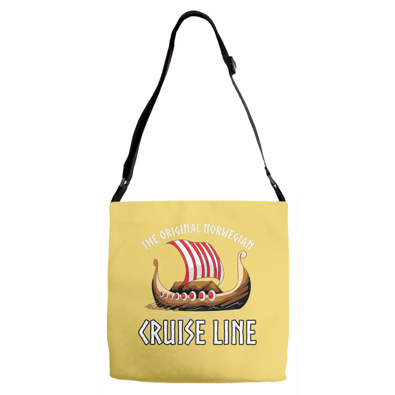 Viking Ship Cruise Norwegian Line Adjustable Strap Totes by shoenlositox | Artistshot