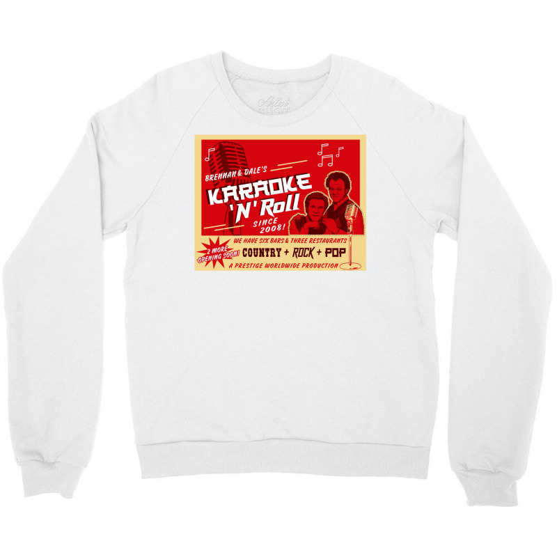 Karaoke And Roll Crewneck Sweatshirt by kebabbmkhabar | Artistshot