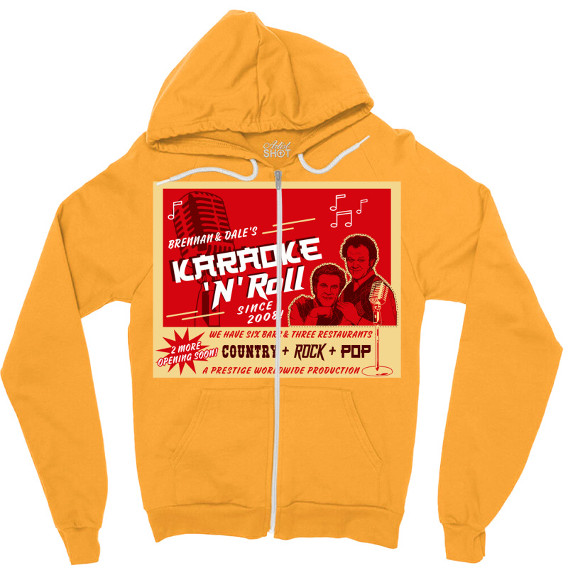 Karaoke And Roll Zipper Hoodie by kebabbmkhabar | Artistshot