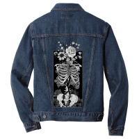 Gothic Flower And Bones Men Denim Jacket | Artistshot