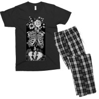 Gothic Flower And Bones Men's T-shirt Pajama Set | Artistshot