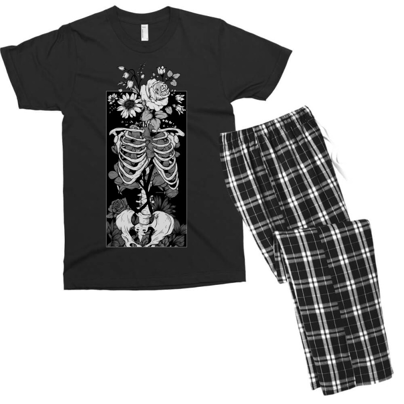 Gothic Flower And Bones Men's T-shirt Pajama Set by JessAdamsCreates | Artistshot