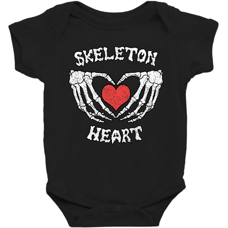 Trending Vintage Skeleton Bones Heart Halloween Baby Bodysuit by quanghuydinh1 | Artistshot