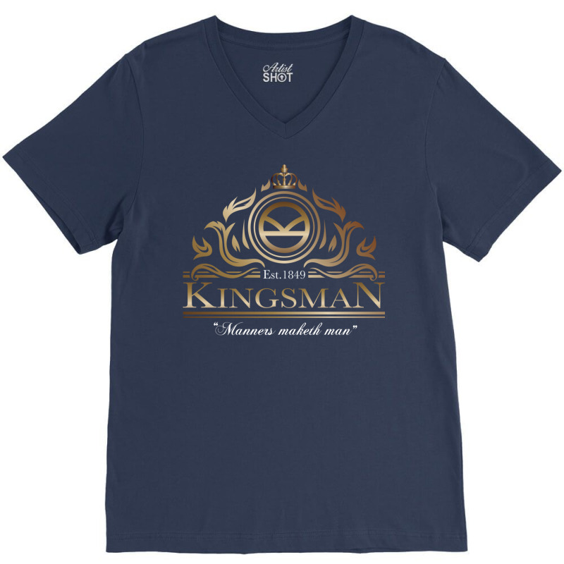 Kingsman Emblem V-Neck Tee by kebabbmkhabar | Artistshot