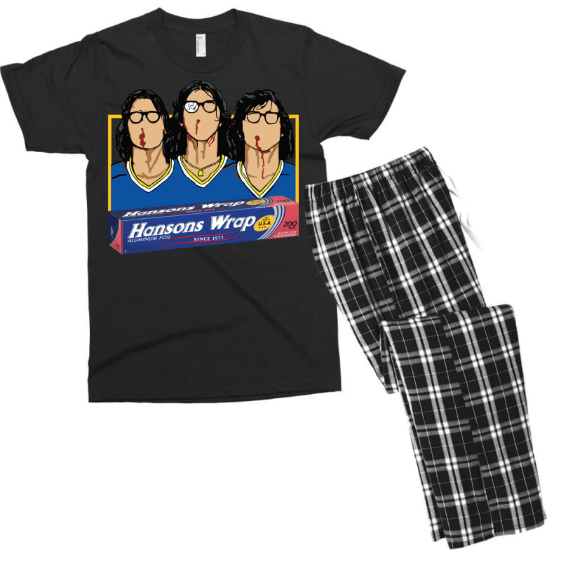 Hanson Brothers Hockey Slapshot Aluminum Foil Men's T-shirt Pajama Set by muryeljoguely | Artistshot