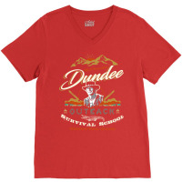 Crocodile Dundee Outback Survival School V-neck Tee | Artistshot