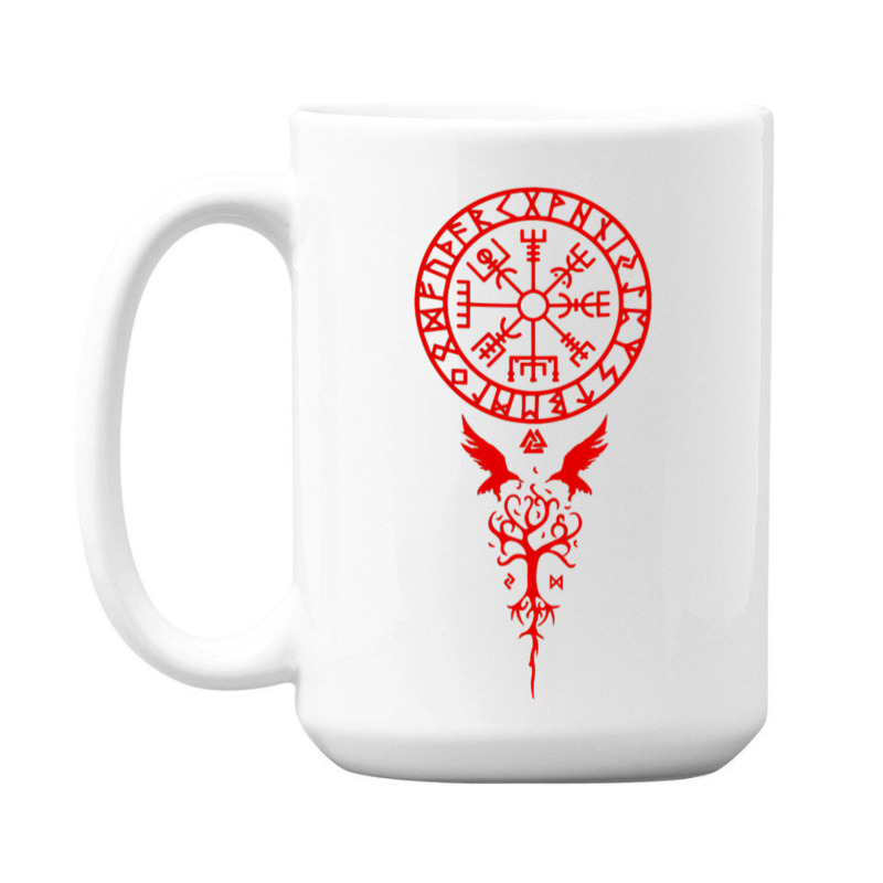 Vegvisir Runes Funny Viking Compass Nordic Gift Men Women 15 Oz Coffee Mug | Artistshot