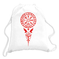 Vegvisir Runes Funny Viking Compass Nordic Gift Men Women Drawstring Bags | Artistshot