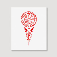 Vegvisir Runes Funny Viking Compass Nordic Gift Men Women Portrait Canvas Print | Artistshot